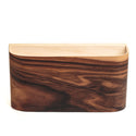 Wood sconce from curved rosewood veneer