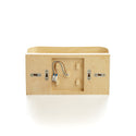 LED wall lamp from curved ash veneer