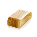 LED wall lamp from curved ash veneer