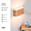LED wall lamp from curved cherry veneer