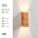 UL listed CSA approved LED wall lamp - wood sconce from Ash