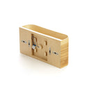 LED wall lamp from curved ash veneer