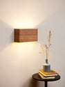 2 walnut sconces set