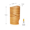 UL listed CSA approved LED wall lamp - wood sconce from Ash