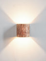 Wall mounted light fixture with Japanese ash finish