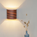 LED wood wall lamp with rosewood finish