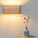 LED wall lamp from curved cherry veneer