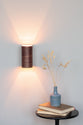 LED wall lamp - wood wall sconce from black walnut
