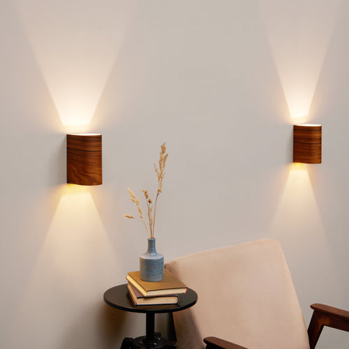 Battery sconce set, side view