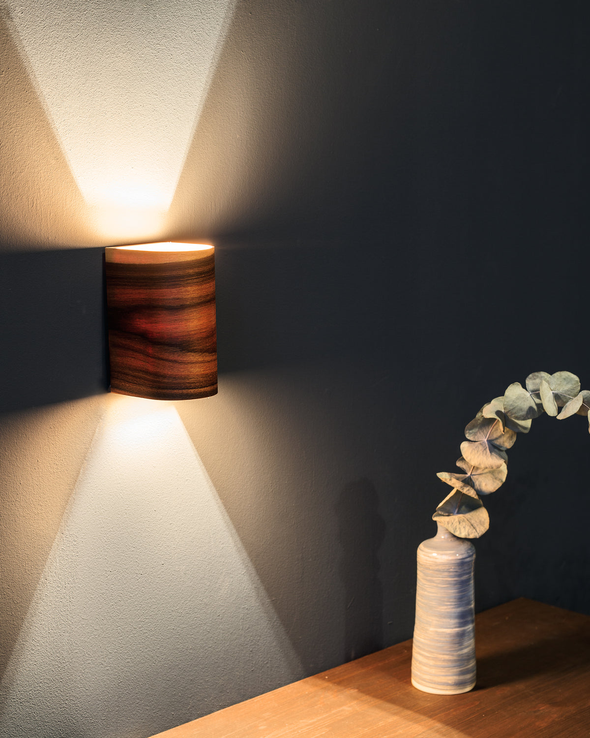 Battery operated wall sconce set of 2 on a wall