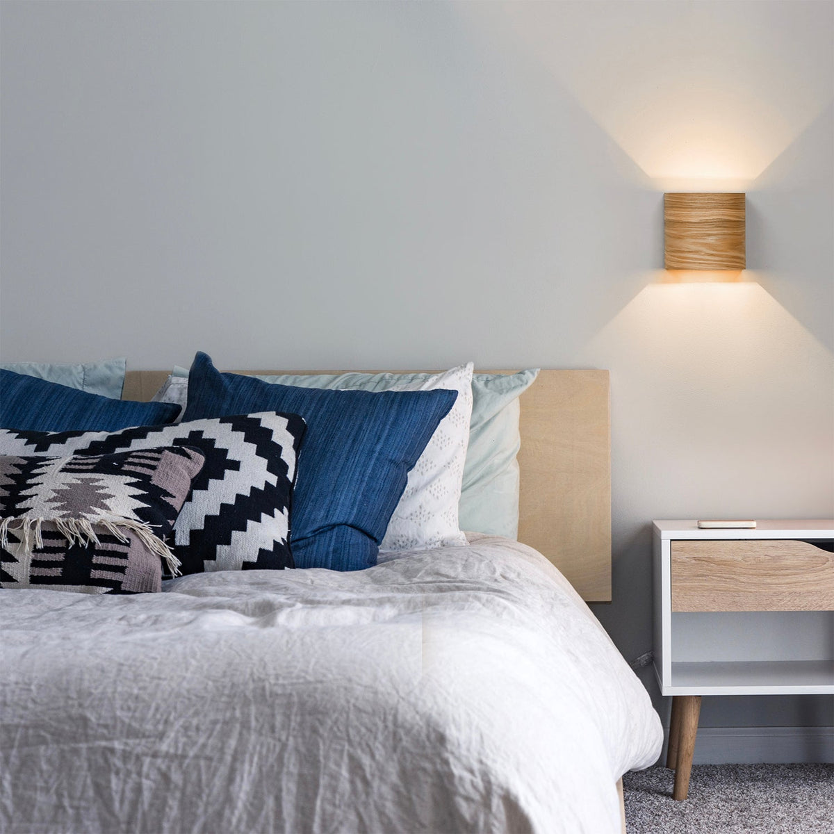 Wireless battery sconce pair, side view