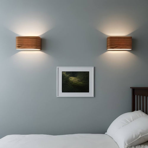 2-pack battery wall sconces on a wall