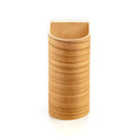 Handmade cherry wood bedside wall sconce close-up detail