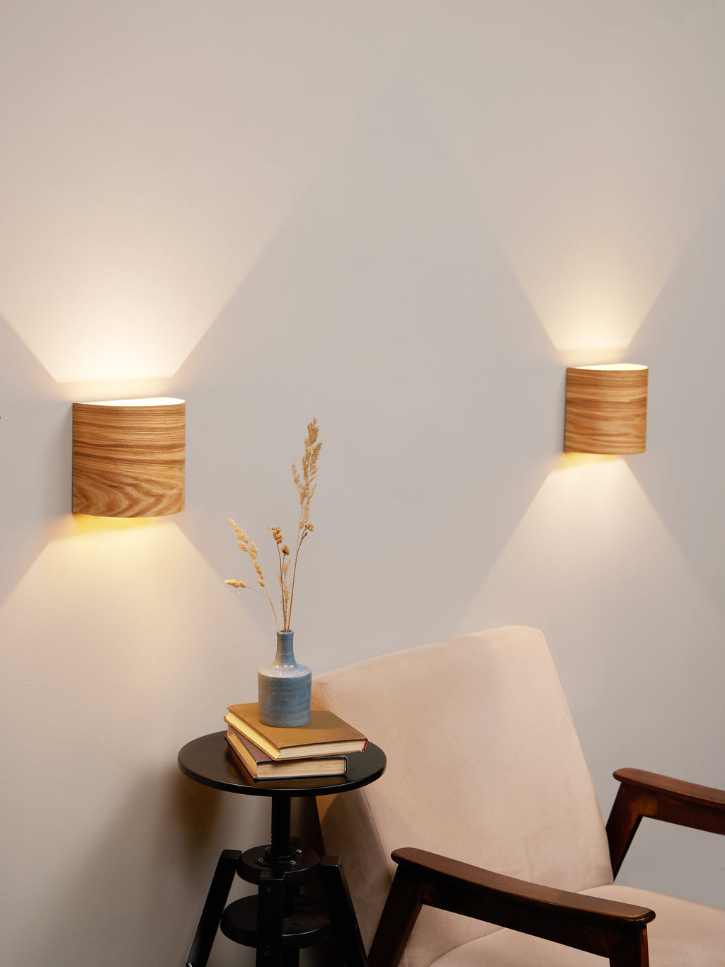 UL listed ash wall sconces mounted in a bedroom