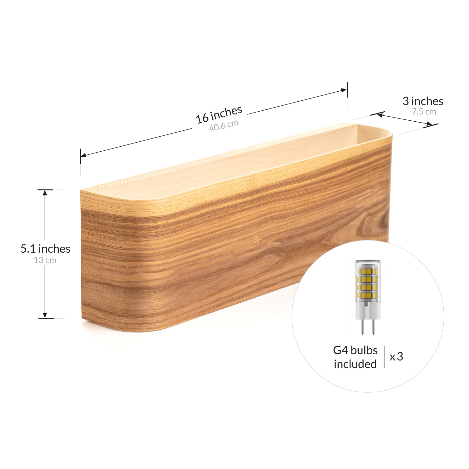 Ash 3-light wall lamps with warm glow