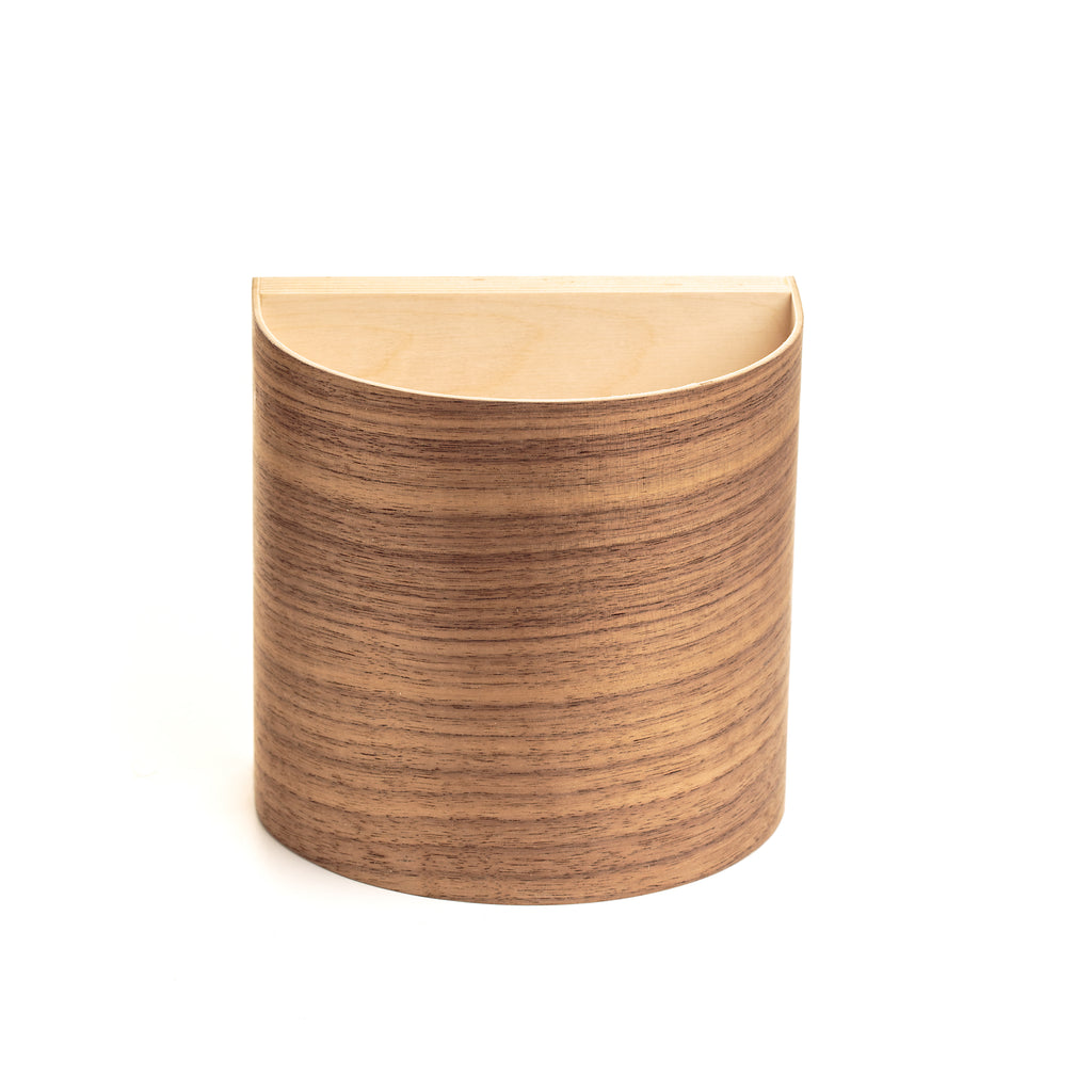 Walnut hallway wall sconce detail