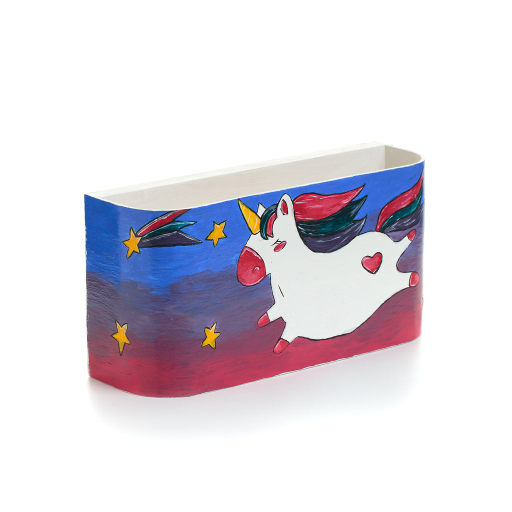Hand-painted unicorn night light with warm glow