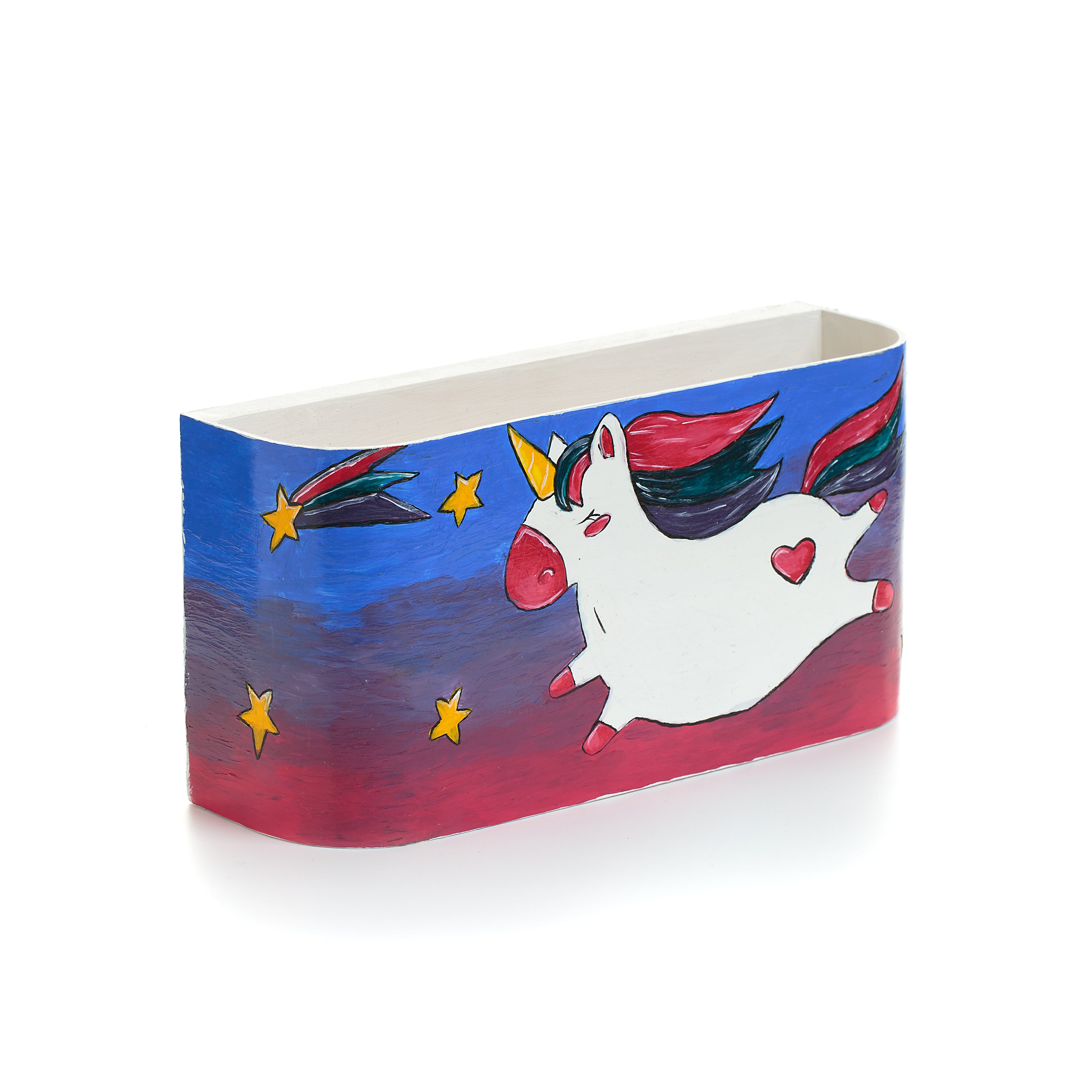 Hand-painted unicorn night light with warm glow
