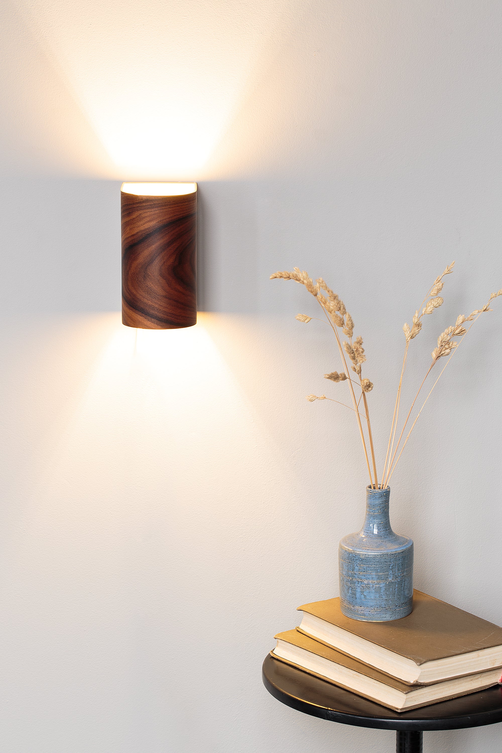 Set of 2 Etimoe Wall Sconces – Matching Exotic Wood Pair