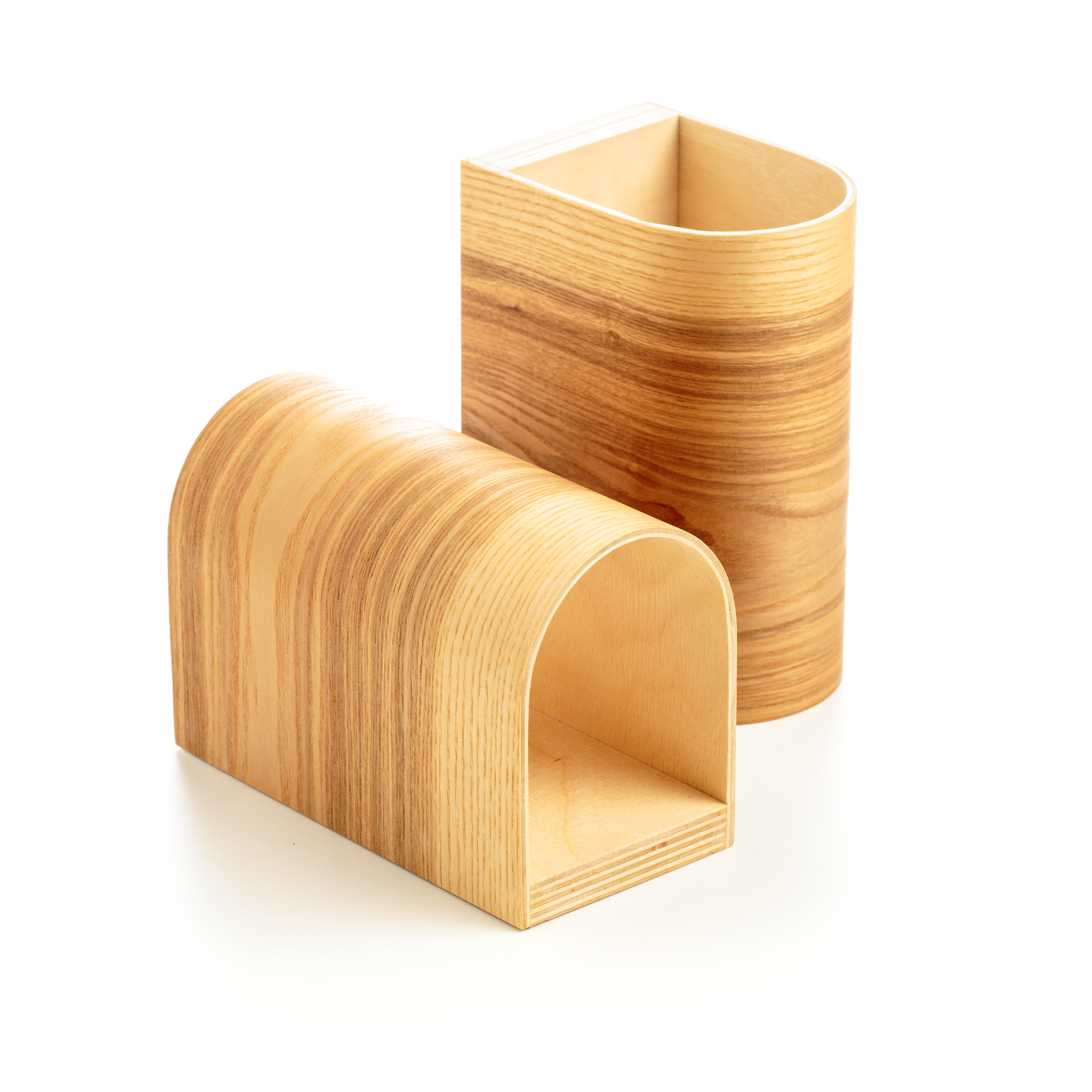 Ash wall lamps with warm glow