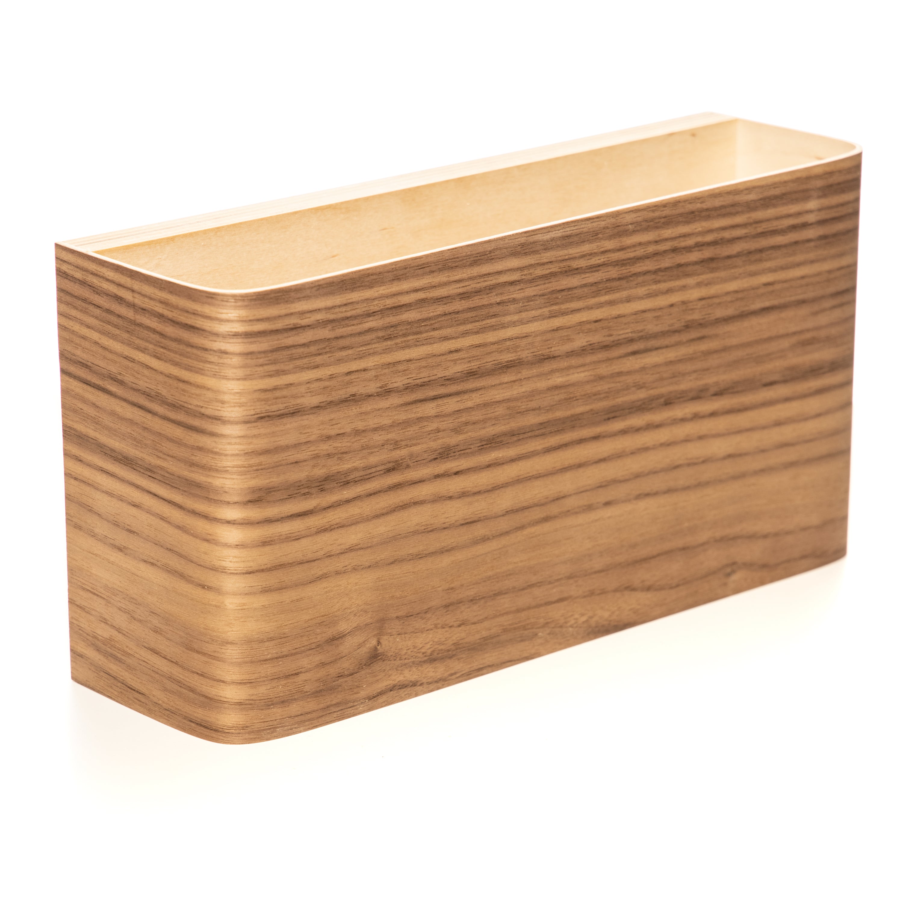 Set of 2 walnut wall lamps with warm glow