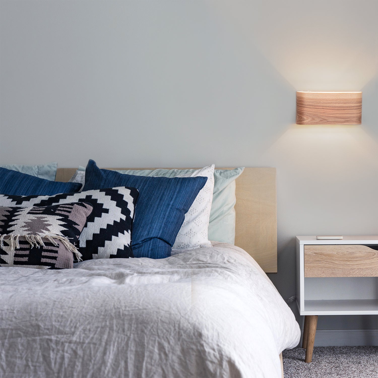 Set of 3 Wood Wall Sconces – Matching Hallway Wall Lamps