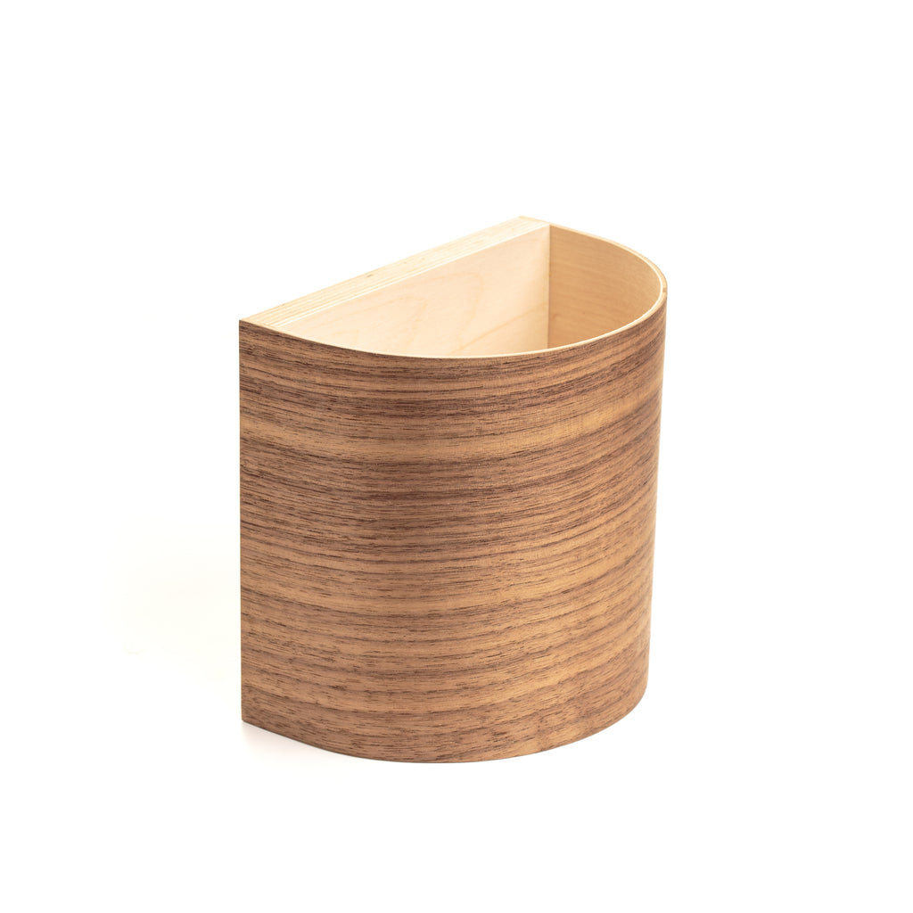 Walnut hallway wall sconce, alternate view