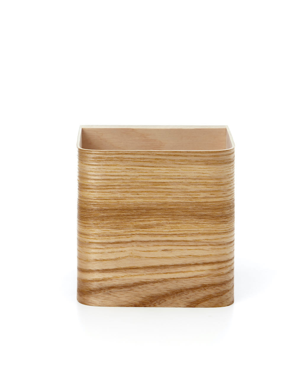 Compact Ash Wall Sconce – Small 10cm Cube Wood Wall Lamp