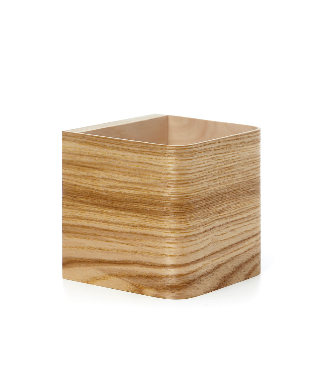 Compact Ash Wall Sconce – Small 10cm Cube Wood Wall Lamp