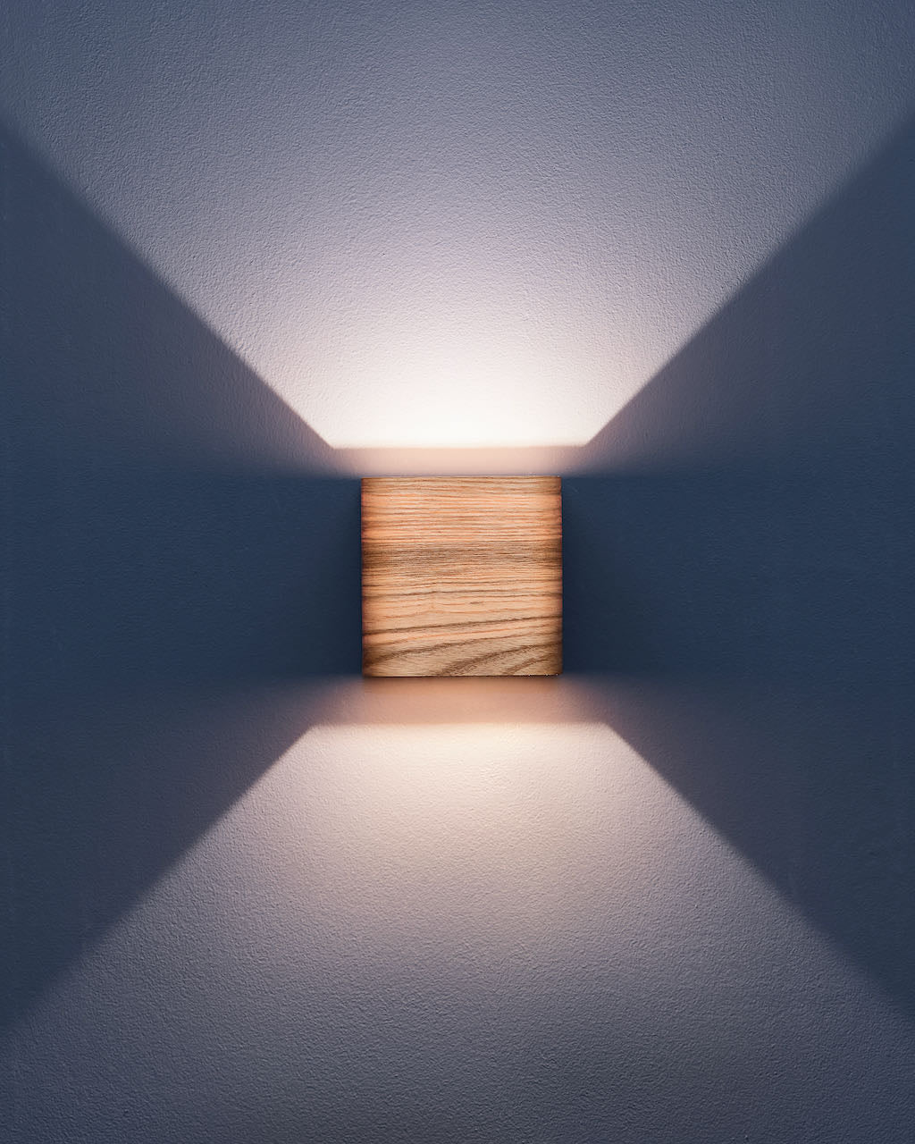 Ash bedside lamp pair detail
