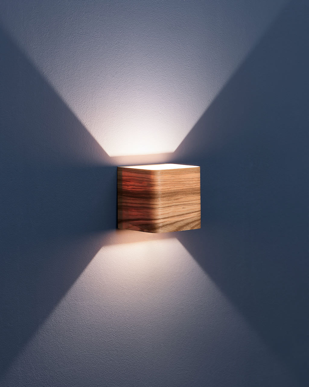 Pair of ash bedside wall lamps, alternate view