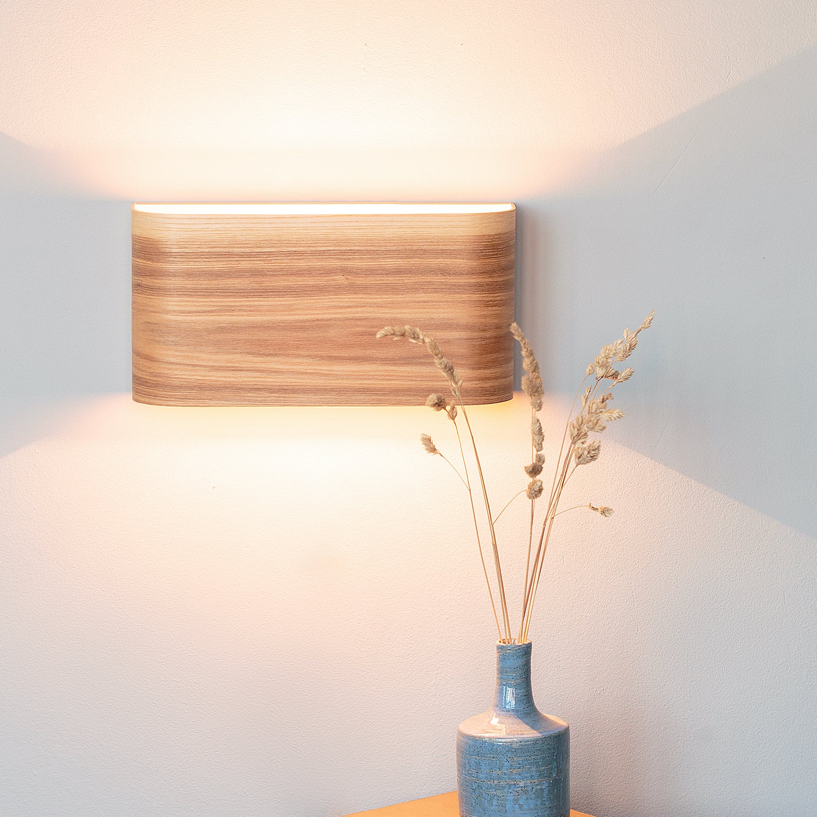 Ash LED value wall lamp mounted on a wall