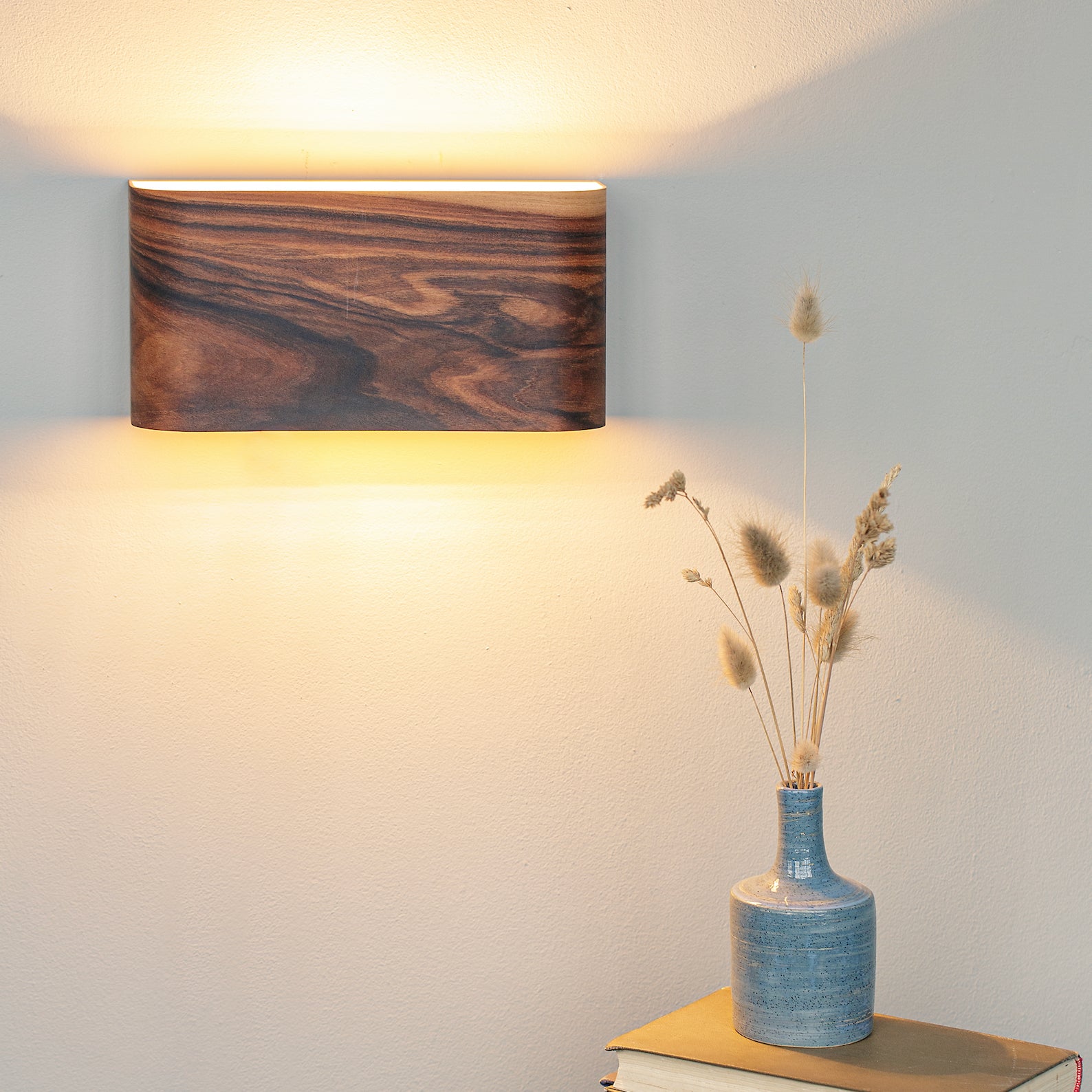 Rosewood LED value wall lamp mounted on a wall