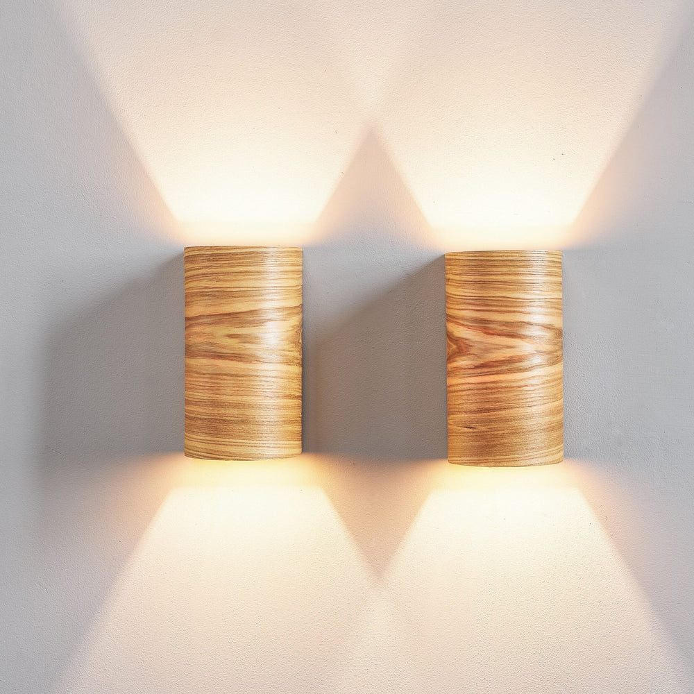 UL listed set of 2 bedside wall lamps on a wall
