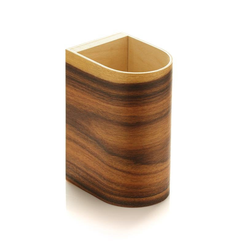 Rosewood wall sconce close-up showing wood grain