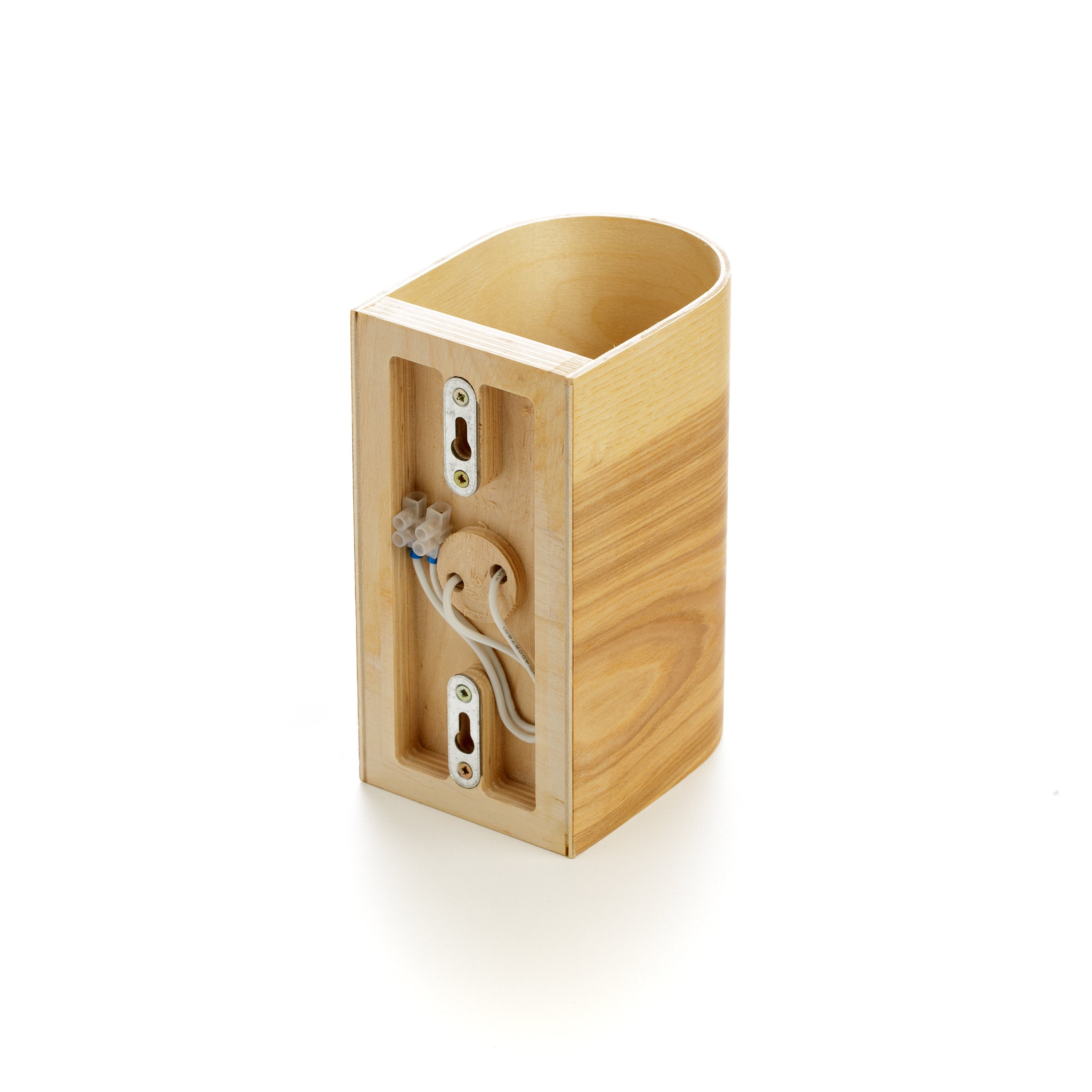 Ash bedside wall lamp mounted indoors
