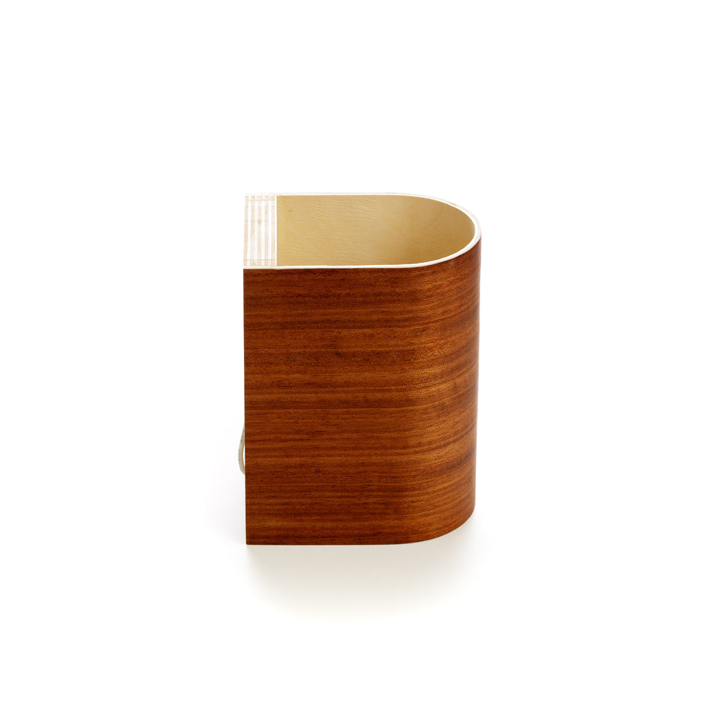 Etimoe wood wall sconce, lit